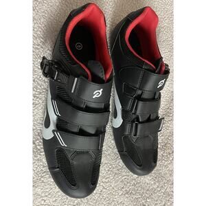 Peloton PL-SH-B Mens Size 47 (US 13) Cycling Shoes Spin Bike Black White Red